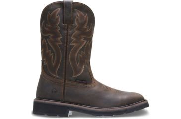 Image of Wolverine Rancher Square-Toe Steel-Toe Wellington Boot - Mens, Dark Brown/Rust, 7 US, Medium, W10702-7M