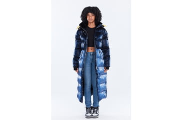 Image of Woodpecker Bird of Paradise Coat - Womens, Dark Blue/Light Blue with Yellow Trim, 2XL, 688130588454