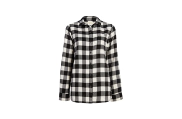 Image of Woolrich Eco Rich Pemberton Boyfriend Tunic Flannel Shirt - Womens, Ivory Check, Extra Large, 2211-IVORYCHECK-XL