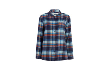 Image of Woolrich Eco Rich Pemberton Boyfriend Tunic Flannel Shirt - Womens, Outer Space, Extra Large, 2211-OUTERSPACE-XL
