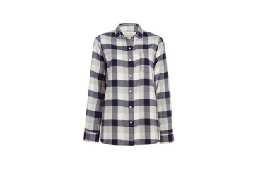 Image of Woolrich Eco Rich Pemberton Boyfriend Tunic Flannel Shirt - Womens, Outer Space Check, Small, 2211-OUTERSPACECHECK-S