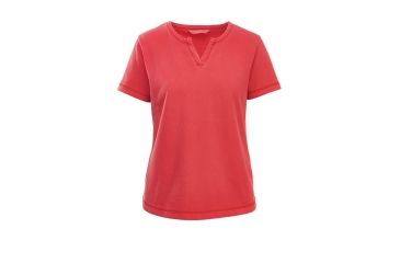 Image of Woolrich First Forks Womens Split Neck Shirt, Bonfire Red, L, 7702-BONFIRERED-L
