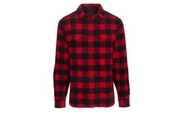 Image of Woolrich Men's Oxbow Bend Flannel Shirt, Black/Red, L 6111-BCD-BLACK/RED-L-DEMO