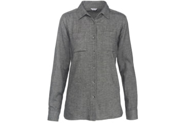 Image of Woolrich Pemberton Shirt - Women's-Black Herringbone-Medium