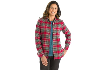 Image of Woolrich Pemberton Shirt - Women's-Cherry Red-Large