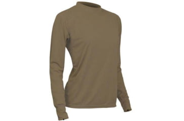 Image of XGO Phase 1 Womens Long Sleeve Crew, Tan 499, Extra Small, 1G31AQ-XS-499