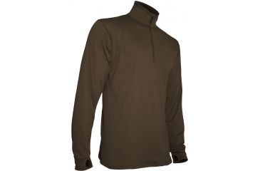Image of XGO Phase 4 FR Men's Zip-mock w/ Thumbhole, Coyote Brown, Small, 4F11DQ-S-79