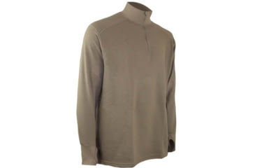 Image of XGO Phase 4 FR Mens Zip-mock w/ Thumbhole, Tan 499, Small, 4F11DQ-S-499
