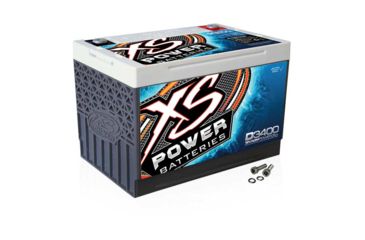 Image of XS Power D3400 AGM Deep Cycle 12 Volt Battery - 3300A, 1000CA, 67Ah, 2500/4000W, White D3400