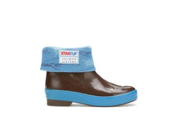 Image of Xtratuf 3Xt Salmn Sis Kid Legacy Whale Y3 Boot - Kids, Chocolate/Blue, 3, 26682-BRN-030