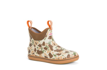 Image of Xtratuf 6 in Ankle Deck Boot - Men's, Basic Duck Camo/Indian Tan/Bison, 7, XMAB-DCAM-CAM-070