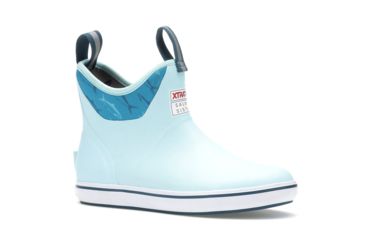 Image of Xtratuf 6 in Salmon Sisters Ankle Deck Boots - Women's, Light Blue, 10, 22592-BLU-100