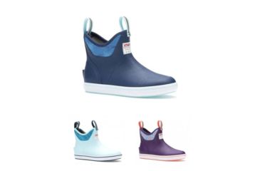 Image of Xtratuf 6 in Salmon Sisters Ankle Deck Boots - Women's, Blue, Light Blue, Purple