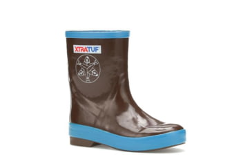 Image of Xtratuf 8 in Salmon Sisters Big Kid Legacy - Kids, Chocolate/Blue, 2, 26682-BRN-020