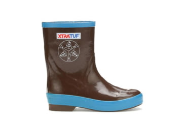 Image of Xtratuf 8 in Salmon Sisters Big Kid Legacy - Kids, Chocolate/Blue, 2, 26682-BRN-020