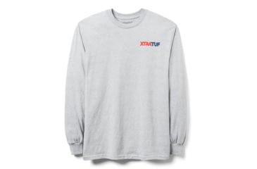 Image of Xtratuf Long Sleeve Marty the Fisherman Tee - Mens, Grey/Red/Blue Ink, Large, XALS-101-GRY-LRG