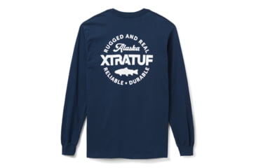 Image of Xtratuf Long Sleeve Rugged &amp; Real Tee - Men's, White/Navy, XL, XALS-2RR-NVY-XLG