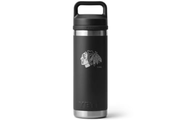 Image of Yeti Rambler 18 oz Water Bottle with Chug Cap - NHL Chicago Blackhawks, Black, 28100006741