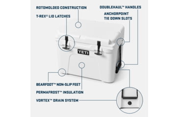 Image of Yeti Tundra 35 Hard Cooler, Rescue Red, 35 Quart, 10035350000