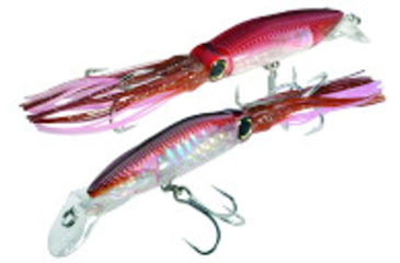 Image of Yo-Zuri 3D Squirt Hardbait Squid, 7 1/2in, 1 1/2 oz Squid Tail, Red Brown, Floating, R1166CPRB