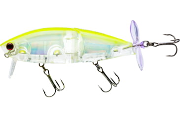 Image of Yo-Zuri 3DB Wake Prop Floating Lure, 105mm, 4-1/8in, Prism Chartreuse Shad, R1476 PCLS