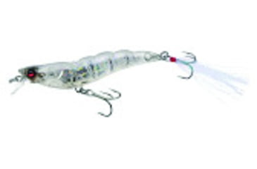 Image of Yo-Zuri Crystal 3D Shrimp Mylar Tinsel Tail, 3 1/2in, 7/16 oz Ghost Shrimp, Sinking, R1162HGS