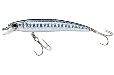 Image of Yo-Zuri Pins Minnow Floating Lure, 90mm, Silver/Black, F1163 BL