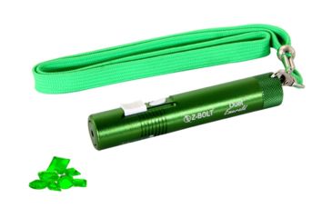 Image of Z-Bolt D-5-G Duet Emerald Blue Pointer, Tru Green Laser, Dual Switch, FDA Class 3A, Green, Small, D-5-G