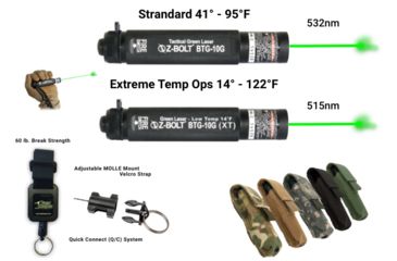 Image of Z-Bolt Green Dot Laser Pointer Designator,2x Diode Variants, Coyote Brown, NSN 1265-01-645-8197, BTG-10G-CB