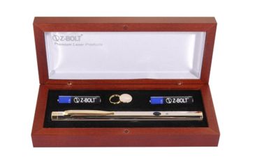 Image of Z-Bolt Green Laser Pointer - Premium Gift, Chrome/Brass, BTG-6-PCB