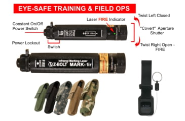 Image of Z-Bolt Infrared Dot Laser Designator, Civilian Legal, 1.000 Meter Range,FDA CLASS 1, Coyote Brown, MARK-1ir-CB