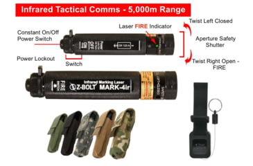 Image of Z-Bolt Infrared Dot Laser Designator, Restricted Sale, 5.000 Meter Range, ANSI CLASS 3R, Multicam, MARK-4ir-MC