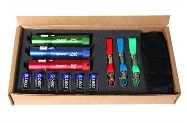 Image of Z-Bolt The Duet Laser Pointer Kit, 3x Duets, Multi-Color Kit - Emerald, Sapphire, Ruby, Tri-Color, Small, DUET-TRI-KIT