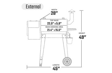 Image of Z Grills ZPG-550B2 Wood Pellet Grill &amp; Smoker, Black, Medium, ZPG-550B2