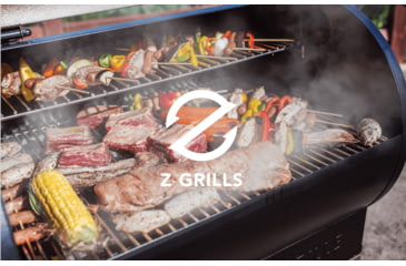 Image of Z Grills ZPG-550B2 Wood Pellet Grill &amp; Smoker, Black, Medium, ZPG-550B2