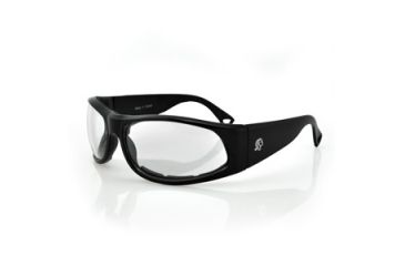 Image of Zan Headgear California Sunglass, Shiny Black Foam Padded, Clear Lens EZCA001C