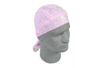 Image of Zan Headgear Flydanna Light Pink Skull Paisley Z502