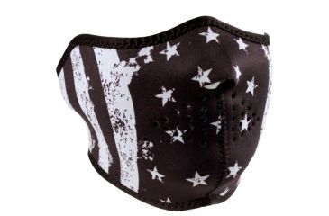 Image of Zan Headgear Neoprene Half Mask, Black &amp; White Flag, WNFM091H