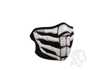 Image of Zan Headgear Neoprene Half Mask, Glow in the Dark, Bone Breath, WNFM168HG
