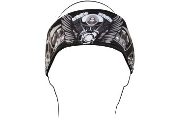 Image of Zan Headgear Headband, V-Twin Wings HB001
