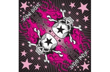 Image of Zan Headgear Lethal Threat Bandanna, Pink Star Skull BLT005