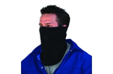 Image of Zan Headgear Microfleece Face Mask with Mesh Mouth Black WFMF114