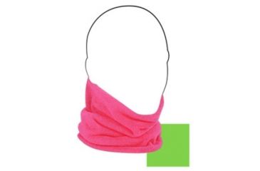 Image of Zan Headgear Neck Gaiter, Microfleece, Hot Pink Reverses to High-Vis Lime WFMFN002HV