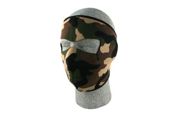 Image of Zan Headgear Neoprene Face Mask Woodland Camo WNFM118
