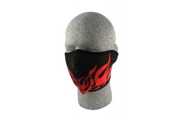 Image of Zan Headgear Neoprene Half Mask, Red Flames, WNFM229RH