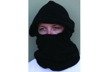 Image of Zan Headgear Balaclava Clench Front Black Fleece WB114CF
