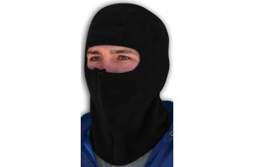 Image of Zan Headgear Balaclava Black Microfleece w/ Zipper WBF114Z