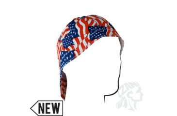 Image of Zan Headgear Welders Cap, Cotton, Wavy American Flag, Size 7.0 CPW265S