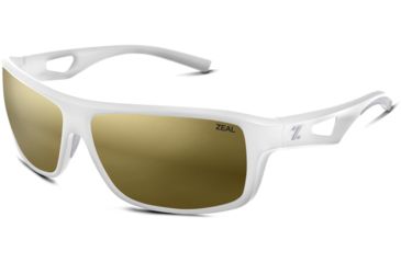 Image of Zeal Optics Range Sunglasses - White Frame,Polarized Copper Gold Mirror Lens 10893