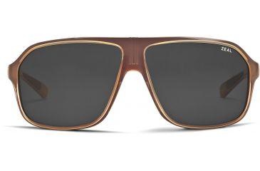 Image of Zeal Optics Sawyer Mens Sunglasses, Carmel Gloss Frame and Polarized Dark Grey Lens 10417